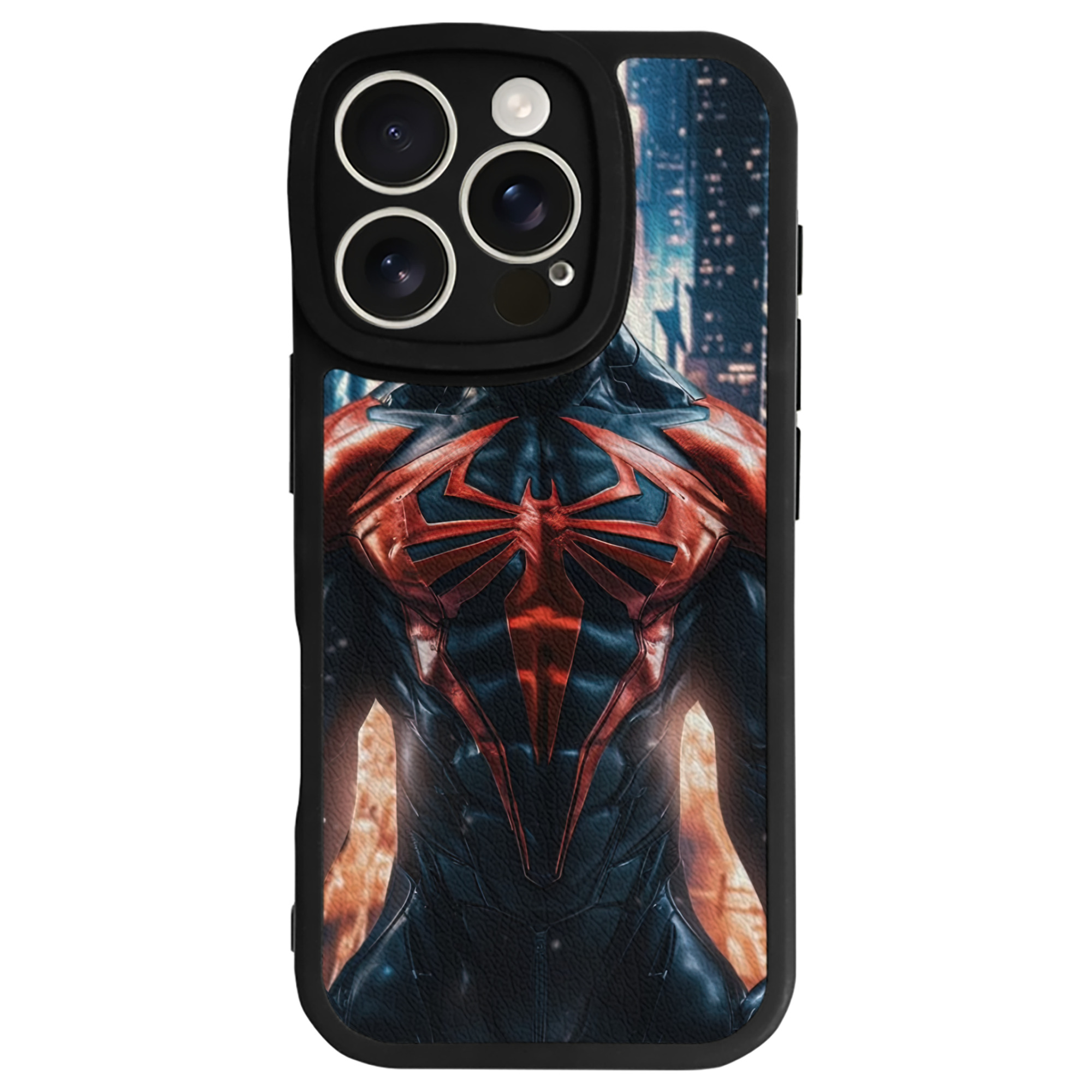 （画像用） Spider Man スパイダーマン 【iPhone 16シリーズ対応】シリコンスマホケース（レザー調） 材質：シリコン